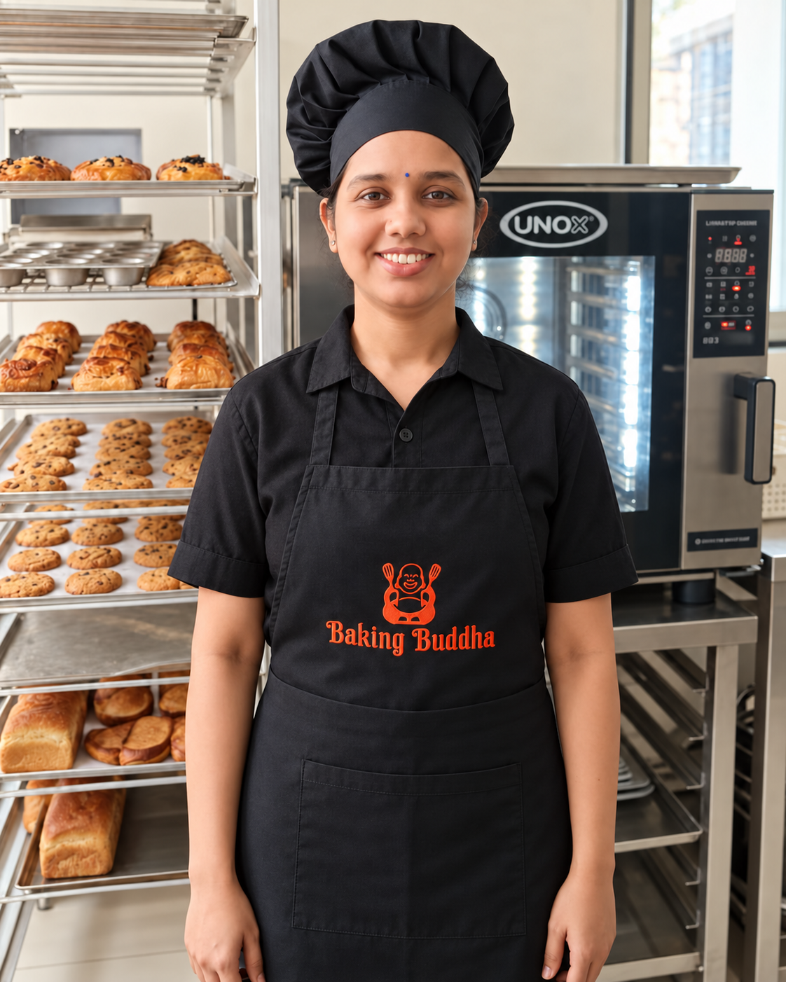 Shweta, co-founder of BrickHouse Pizza, in her baking kitchen